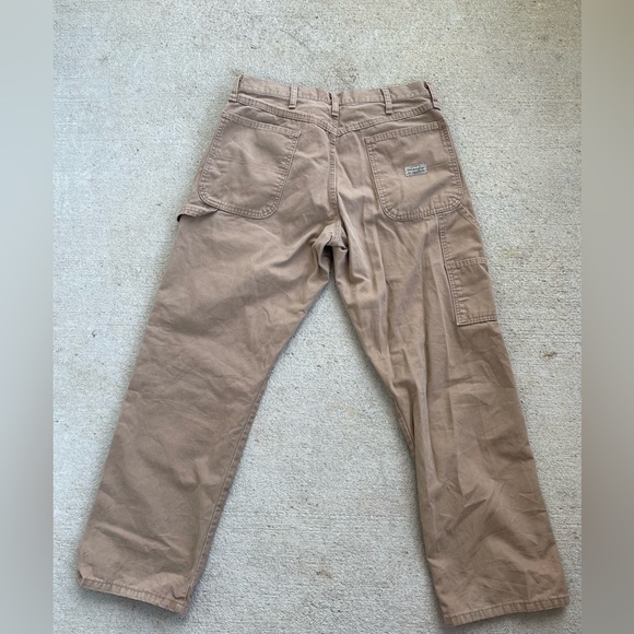Wrangler Pants Mens 34x30 Carpenter Work Construction Utility Brown Straight - Picture 4 of 4